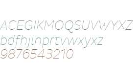 Pluto Sans W01 Cond Thin Italic