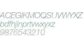 Helvetica Neue LT Com 36 Thin Italic V2