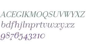 La Bodoni W01 Demi Light Italic