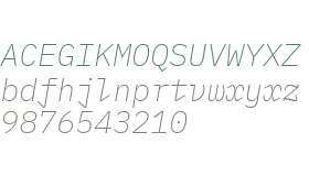 IBM Plex Mono ExtraLight Italic