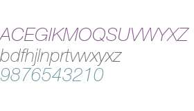Helvetica Neue LT Std 36 Thin Italic