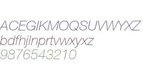 Helvetica Neue CE 36 Thin Italic