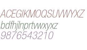 Helvetica 37 Thin Condensed Oblique