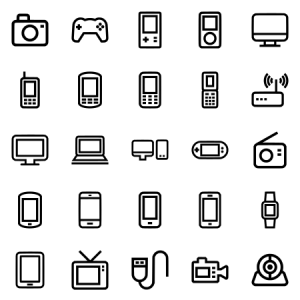 Outline Device Icons Set 