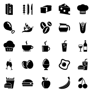 Food And Drink Glyph Icons Volume 
