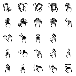 Gesture Vector Icon Set 