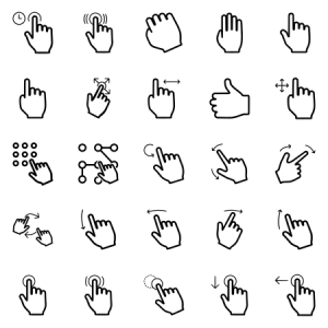 Touch Gestures Linear Black 