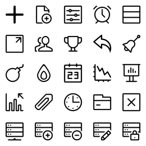 Designers And Developers Icon Set 