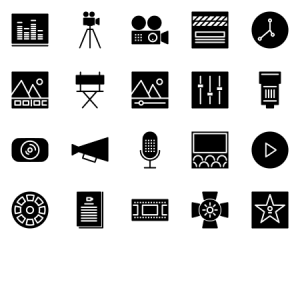 Video Production Glyph 