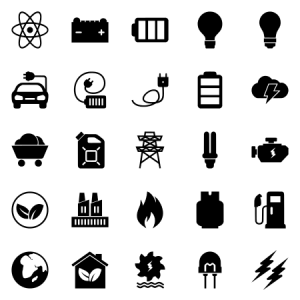 Energy Technology Glyph Black 