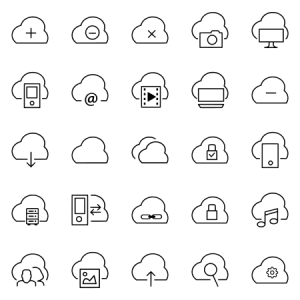 Clouds Website Simple Icon 