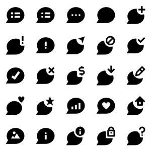 Messages Chat Solid Style 