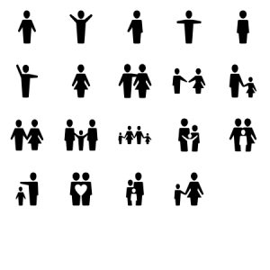Family And People Glyph Icons 