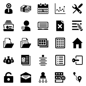 Admin Panel Glyph Black 