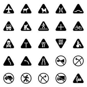 Traffic Signs Glyph 