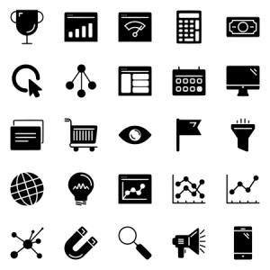 Seo Agency Icons Glyph 