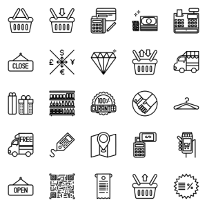 Retail Pixel Perfect Outline Modern And Clean D 