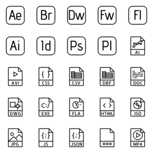 Smashicons File Types Outline 