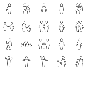 Family And People Line Icons 