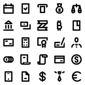 Finance Banking Tiny Icons 