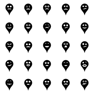 Smiled Map Markers 