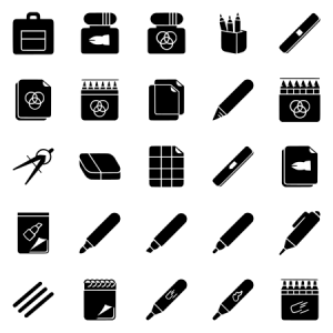 Stuff For Graphic And Drawing In Glyph Style 