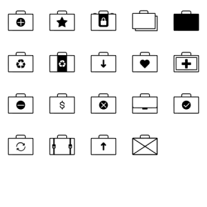 Bags Simple Icons 