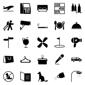 Hotel Restaurant Glyph 