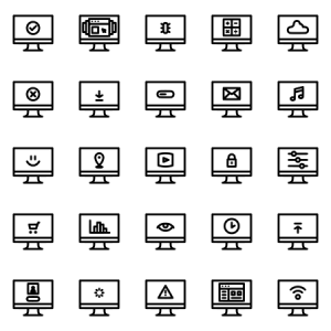 Desktop Computer Screen Actions 