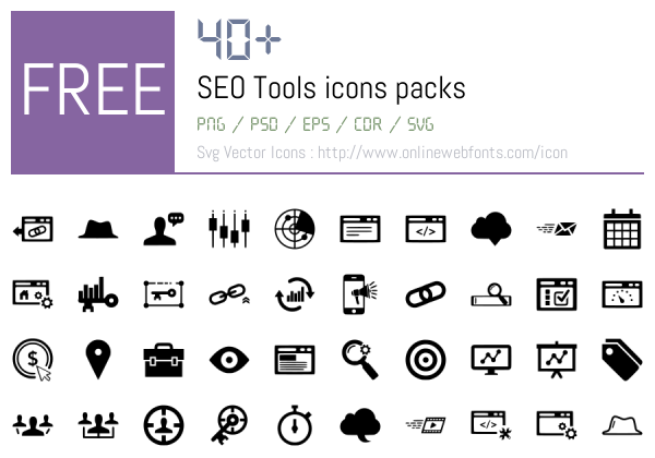 +40 SEO Tools Icons Packs Free Downloads - OnlineWebFonts.COM