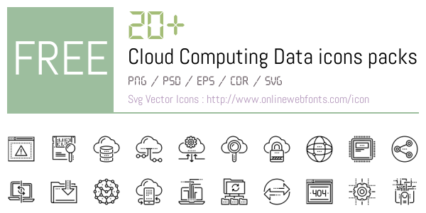 +20 Cloud Computing Data Icons Packs Free Downloads - OnlineWebFonts.COM