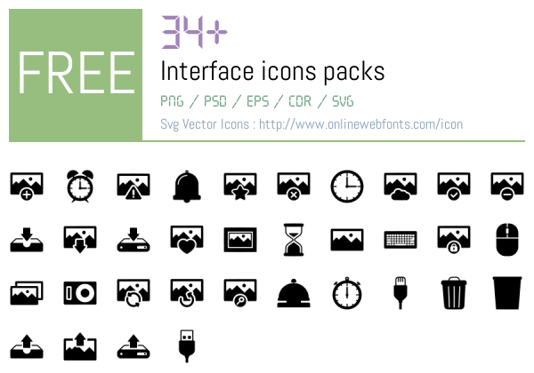 +34 Interface Icons Packs Free Downloads - OnlineWebFonts.COM