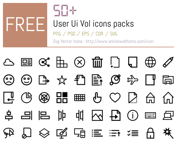 +50 User Ui Vol Icons Packs Free Downloads - OnlineWebFonts.COM