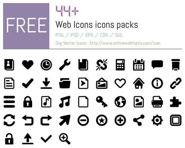 +44 Web Icons Icons Packs Free Downloads - OnlineWebFonts.COM