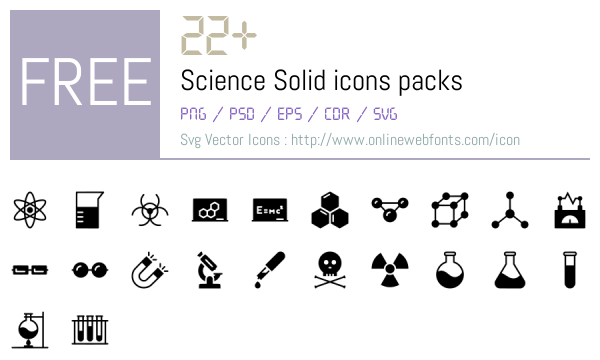+22 Science Solid Icons Packs Free Downloads - OnlineWebFonts.COM