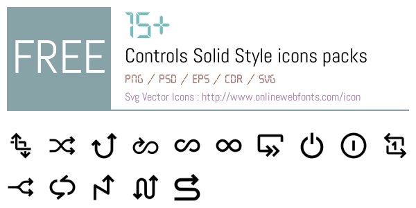 +15 Controls Solid Style Icons Packs Free Downloads - OnlineWebFonts.COM