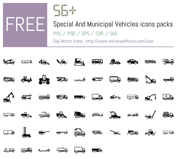 +56 Special And Municipal Vehicles Icons Packs Free Downloads ...