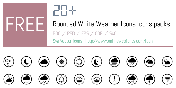 +20 Rounded White Weather Icons Icons Packs Free Downloads ...
