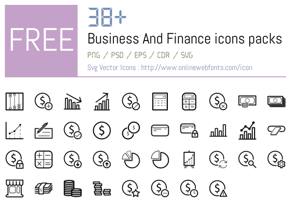 +38 Business And Finance Icons Packs Free Downloads - OnlineWebFonts.COM
