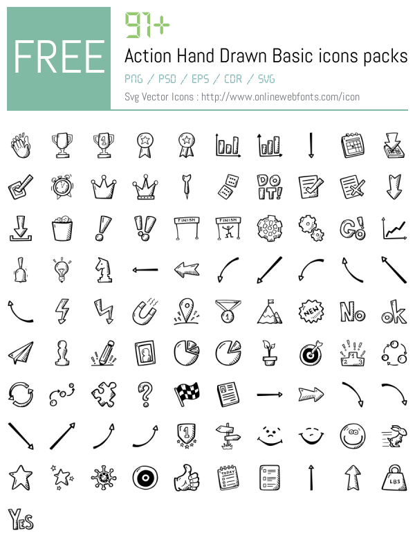 Basic Actions Icon +91 Action Hand Drawn Basic Icons Packs Free Downloads - OnlineWebFonts.COM