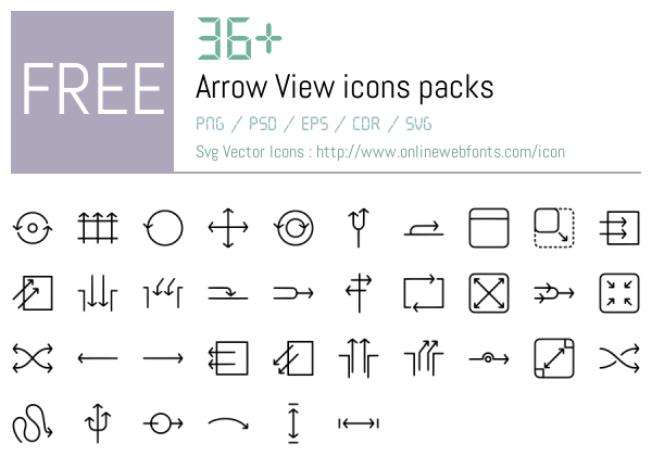 +36 Arrow View Icons Packs Free Downloads - OnlineWebFonts.COM