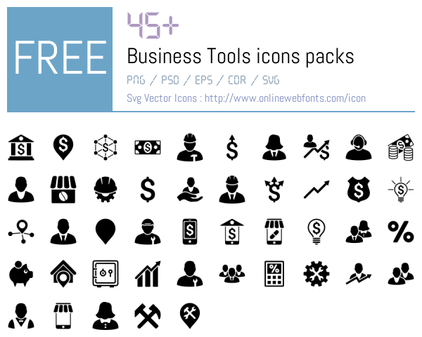 +45 Business Tools Icons Packs Free Downloads - OnlineWebFonts.COM