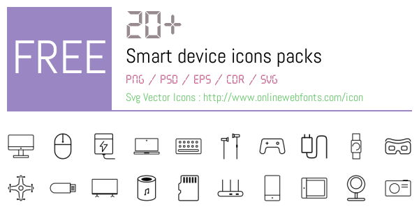 +20 Smart device Icons Packs Free Downloads - OnlineWebFonts.COM
