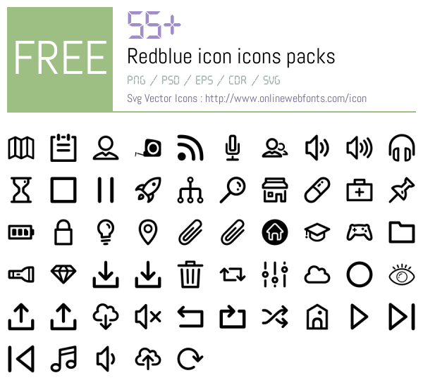 +55 Redblue icon Icons Packs Free Downloads - OnlineWebFonts.COM