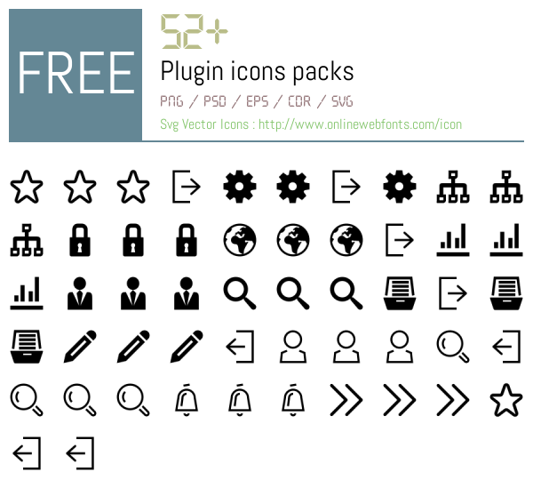 +52 Plugin Icons Packs Free Downloads - OnlineWebFonts.COM