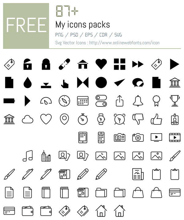 +87 My Icons Packs Free Downloads - OnlineWebFonts.COM