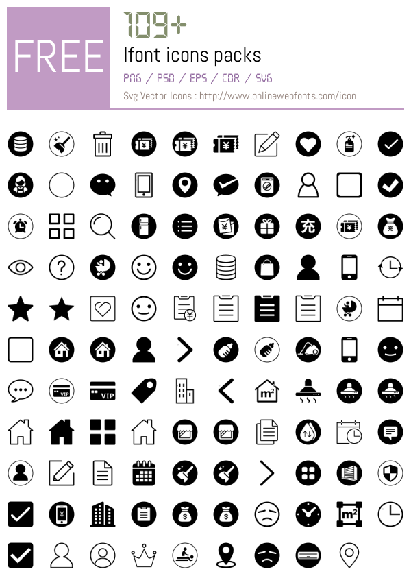 +109 Ifont Icons Packs Free Downloads - OnlineWebFonts.COM