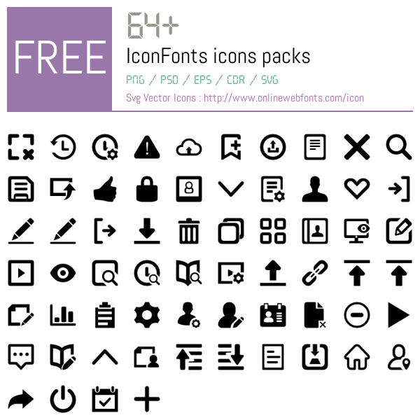 +64 IconFonts Icons Packs Free Downloads - OnlineWebFonts.COM