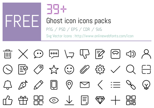 +39 Ghost icon Icons Packs Free Downloads - OnlineWebFonts.COM