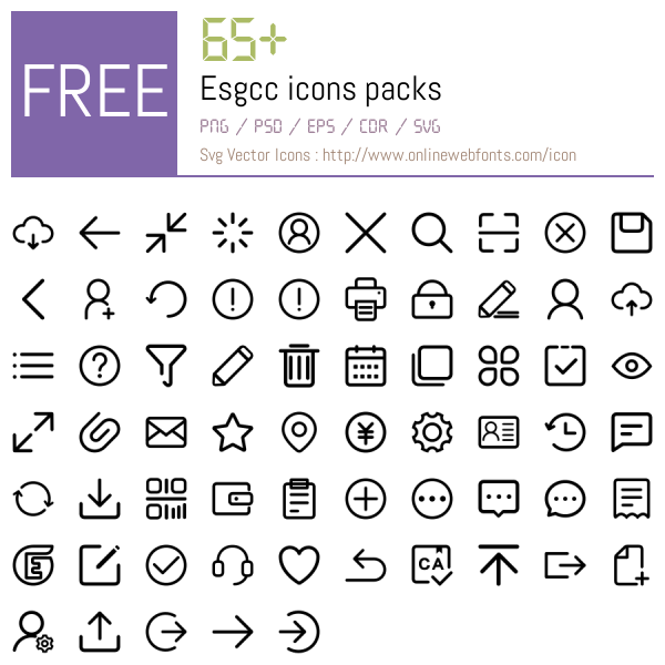 +65 Esgcc Icons Packs Free Downloads - OnlineWebFonts.COM